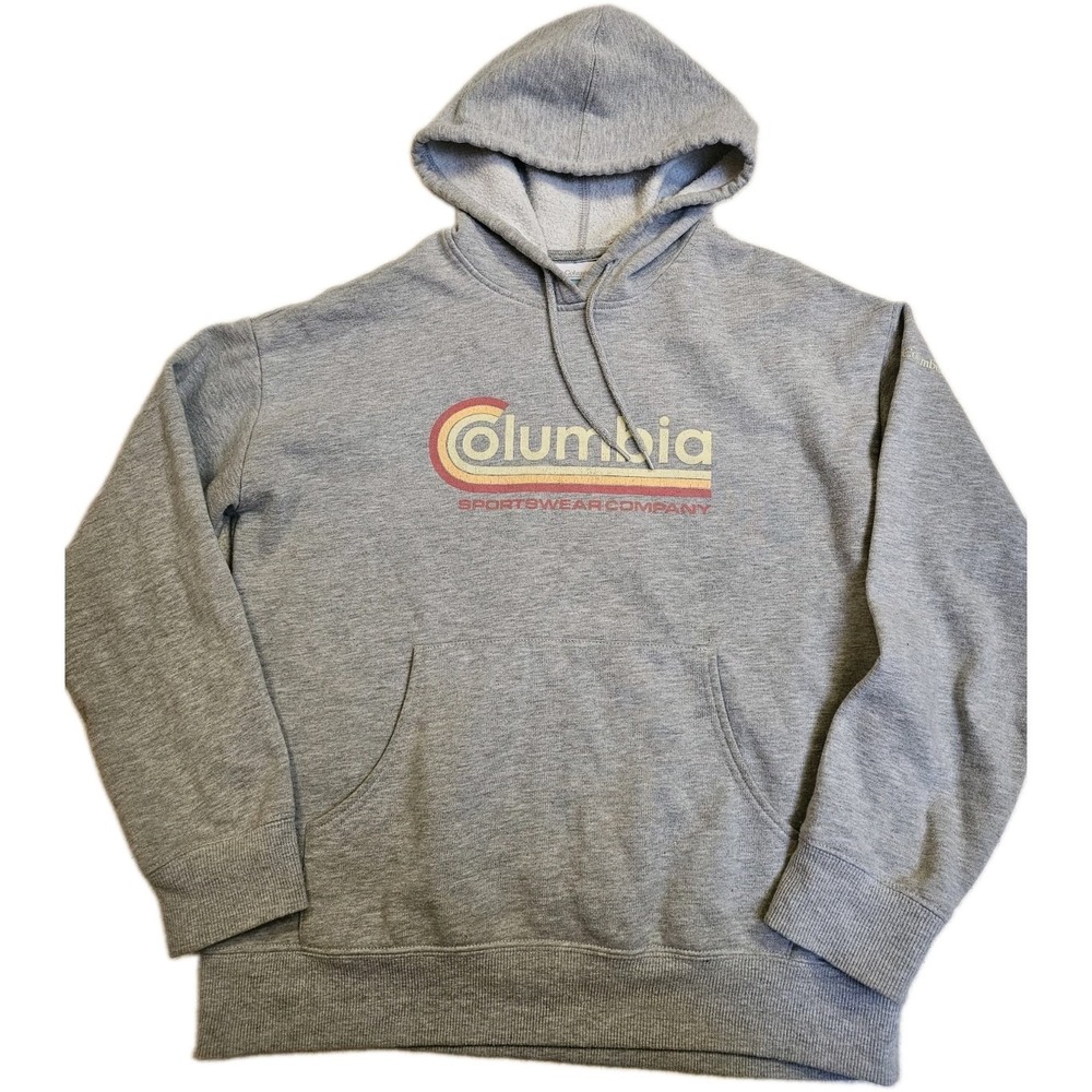 Columbia Gray Hooded Sweatshirt With Kangaroo Pockets Size Women's Xs